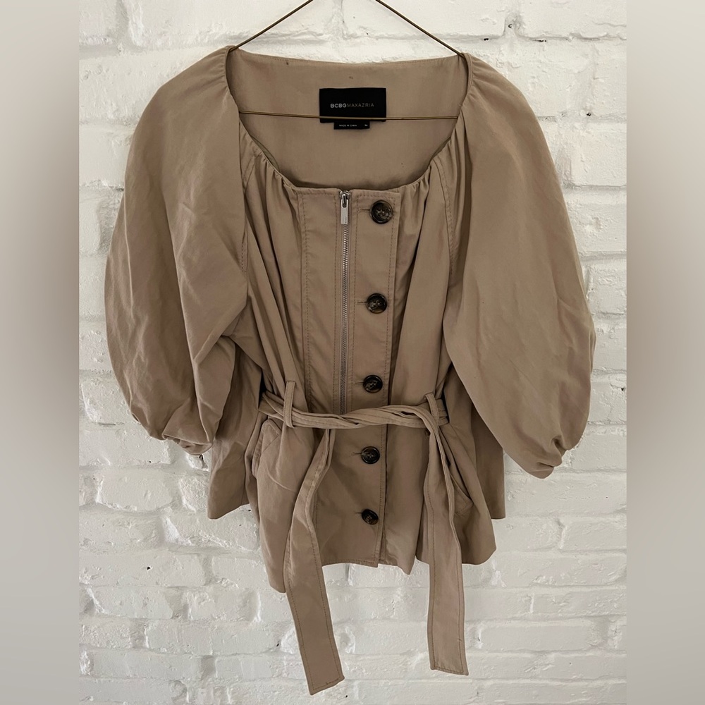 BCBG Max Azria Cropped Trench - Size Medium